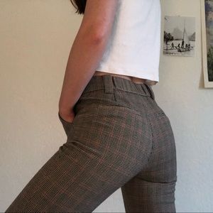 ZARA PLEATED & PLAID PANTS